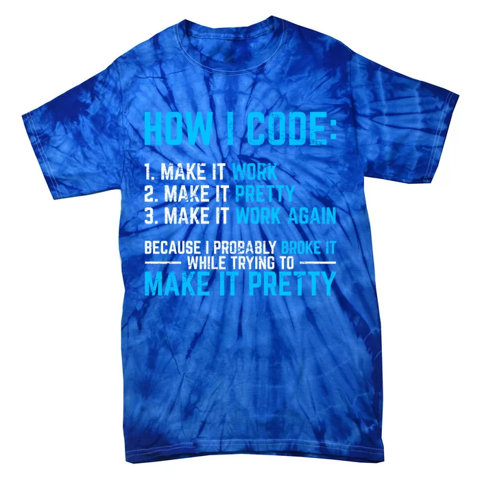 Programmer Coder Software Developer Programming Coding Code Gift Tie-Dye T-Shirt