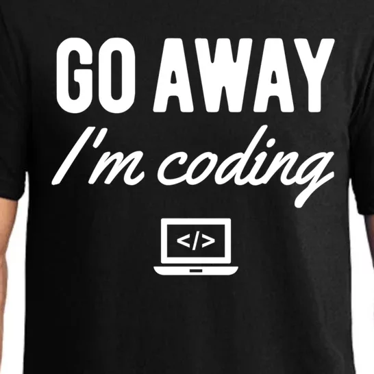 Programmer Coder Software Engineer Gift Go Away I'm Coding Funny Gift Pajama Set