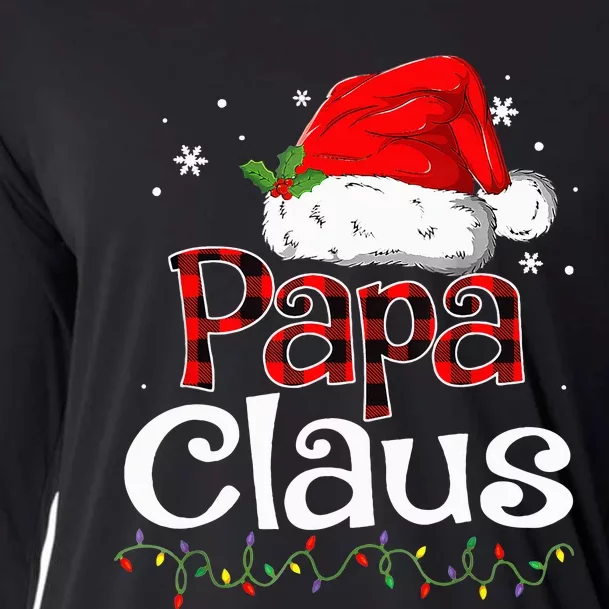 Papa Claus Santa Funny Christmas Pajama Matching Family Cooling Performance Long Sleeve Crew