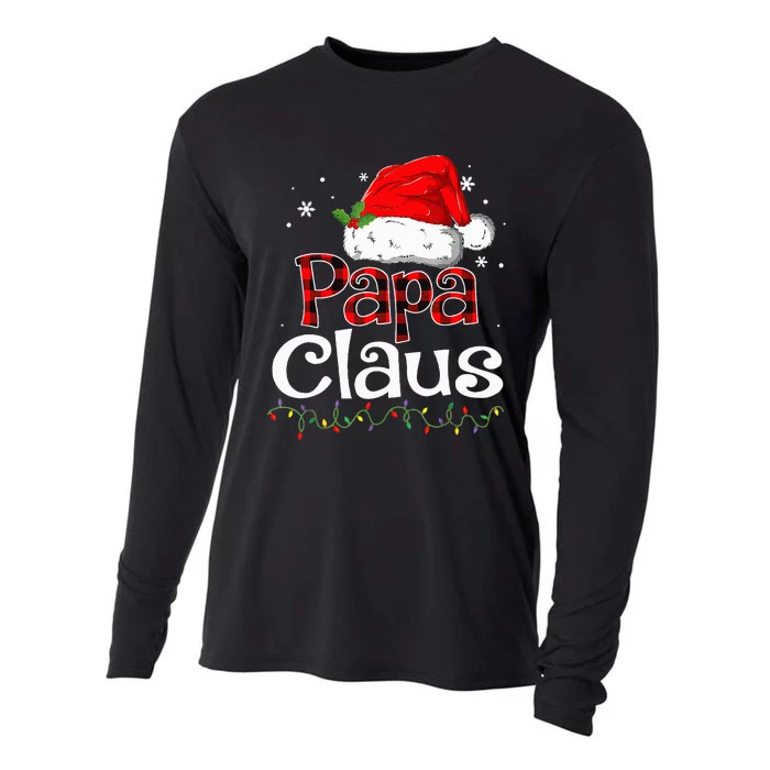 Papa Claus Santa Funny Christmas Pajama Matching Family Cooling Performance Long Sleeve Crew