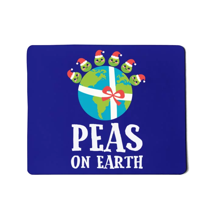 Pun Christmas Sayings Peas On Earth Funny Xmas Gift Mousepad