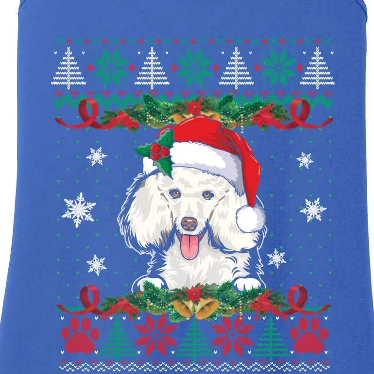 Poodle Christmas Santa Ugly Sweater Dog Lover Xmas Pajama Great Gift Ladies Essential Tank