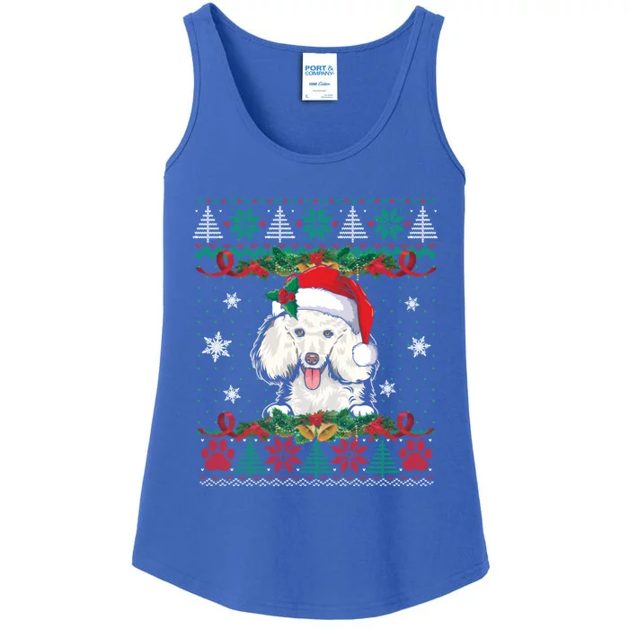 Poodle Christmas Santa Ugly Sweater Dog Lover Xmas Pajama Great Gift Ladies Essential Tank