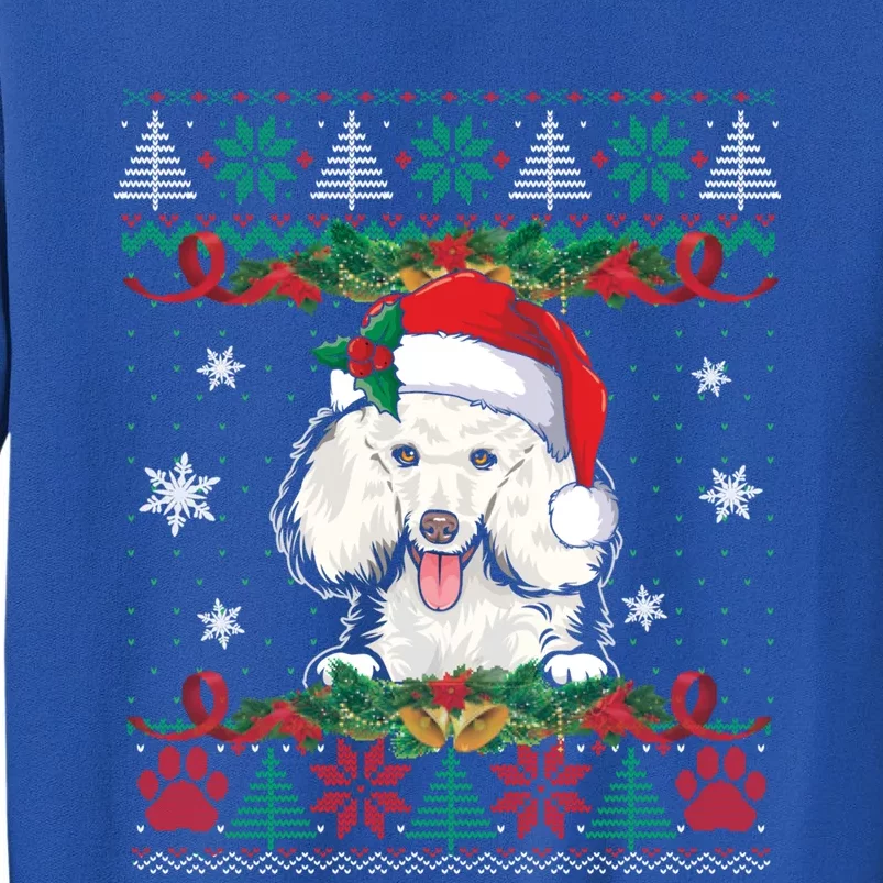 Poodle Christmas Santa Ugly Sweater Dog Lover Xmas Pajama Great Gift Tall Sweatshirt