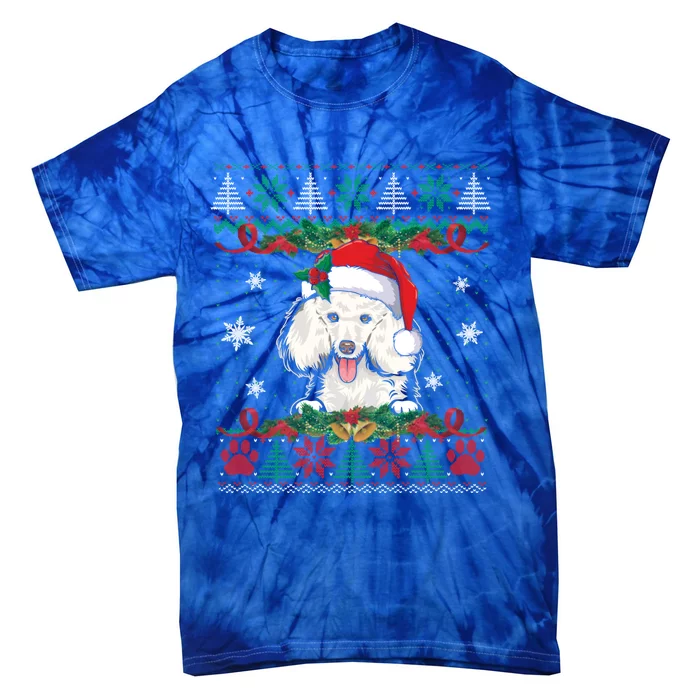 Poodle Christmas Santa Ugly Sweater Dog Lover Xmas Pajama Great Gift Tie-Dye T-Shirt