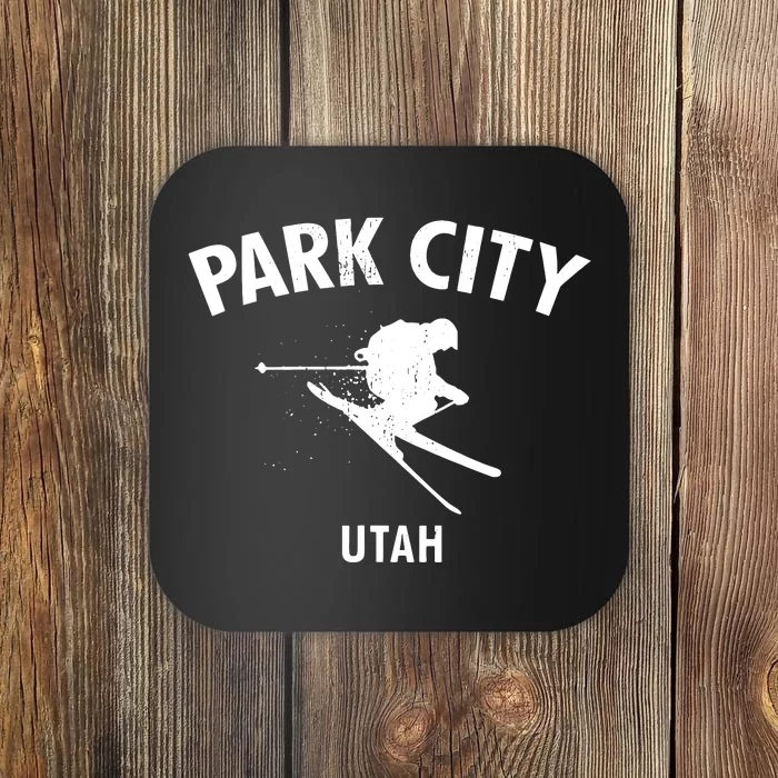 Park City Skiing Ski Utah Gift Funny Coaster