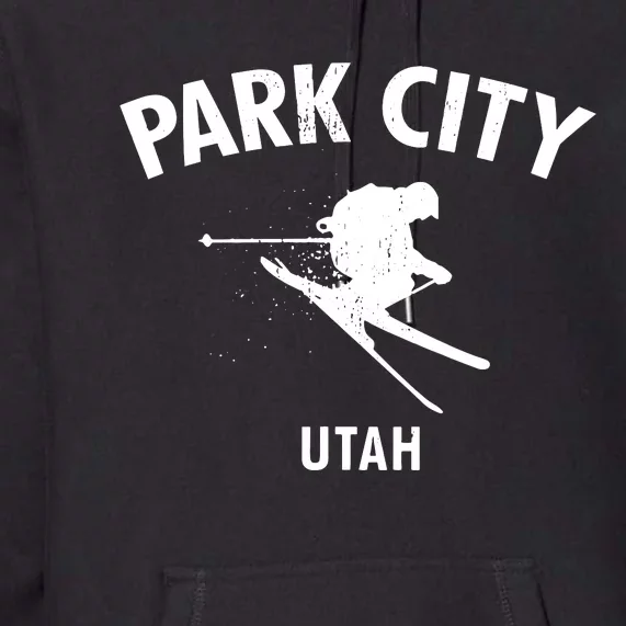 Park City Skiing Ski Utah Gift Funny Premium Hoodie