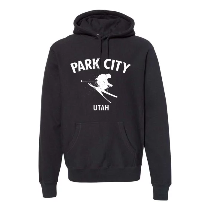 Park City Skiing Ski Utah Gift Funny Premium Hoodie