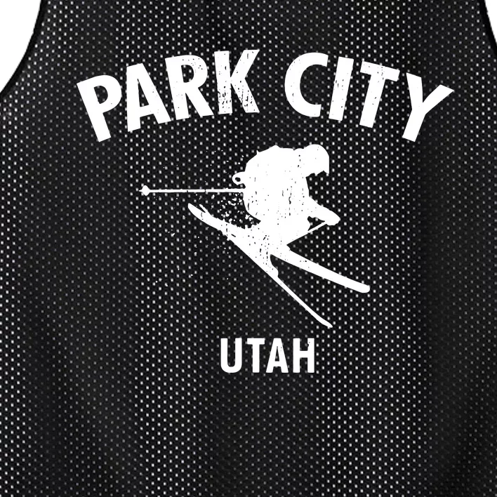 Park City Skiing Ski Utah Gift Funny Mesh Reversible Basketball Jersey Tank