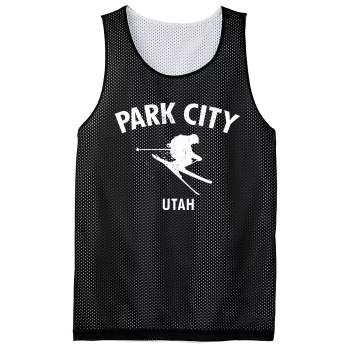 Park City Skiing Ski Utah Gift Funny Mesh Reversible Basketball Jersey Tank