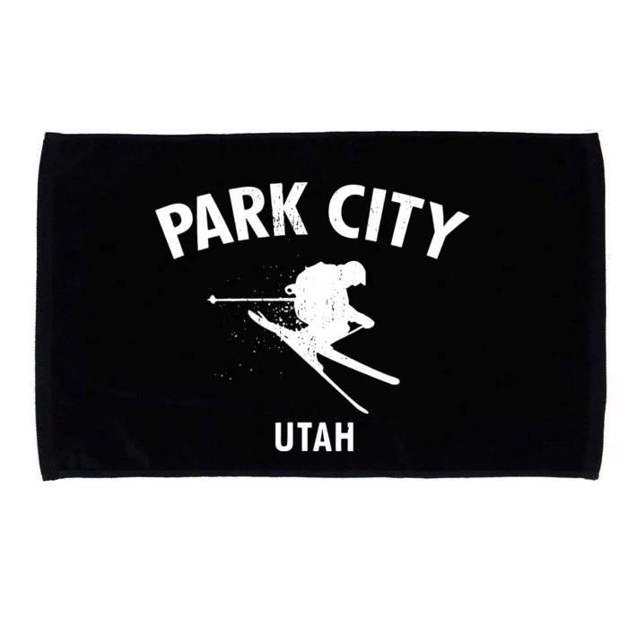 Park City Skiing Ski Utah Gift Funny Microfiber Hand Towel