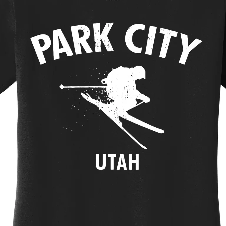 Park City Skiing Ski Utah Gift Funny Women's T-Shirt