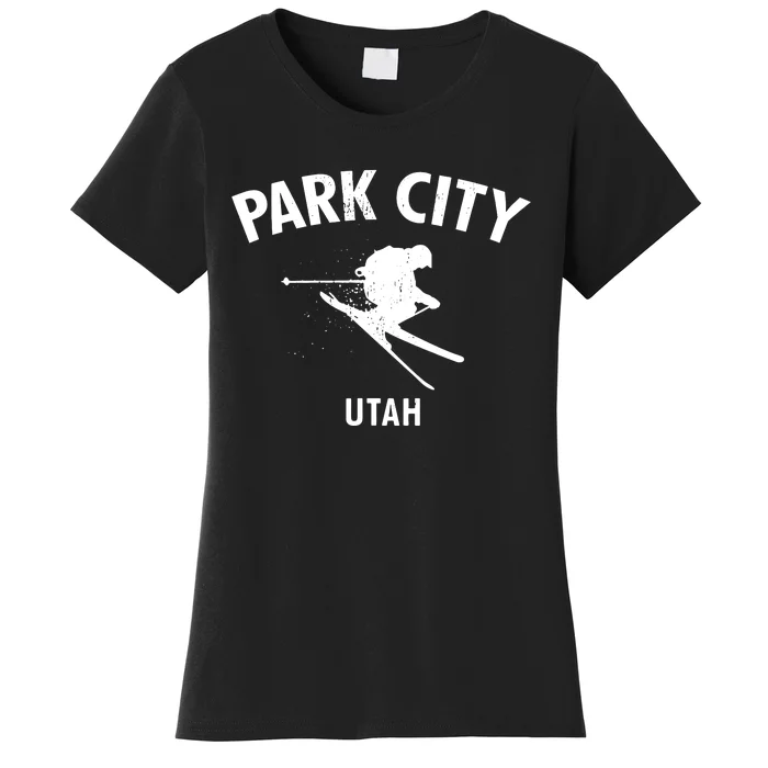 Park City Skiing Ski Utah Gift Funny Women's T-Shirt