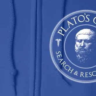 Plato's Cave Search And Rescue Team Funny Philosopher Great Gift Meaningful Gift Full Zip Hoodie