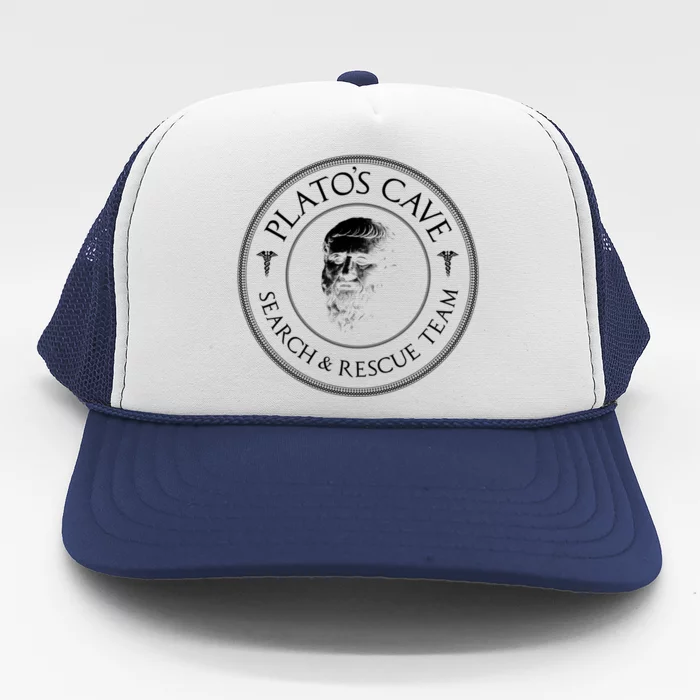 Plato's Cave Search And Rescue Team Funny Philosopher Great Gift Meaningful Gift Trucker Hat