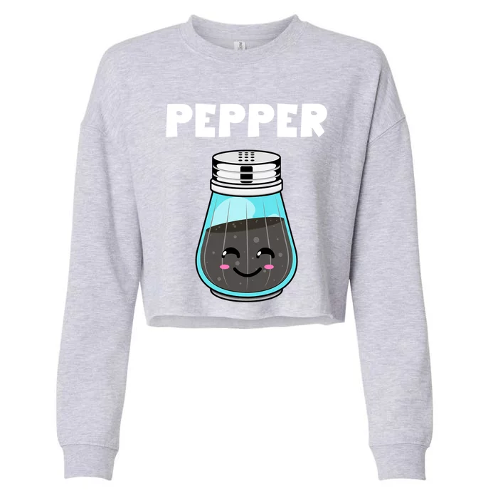 Pepper Costume Salt Pepper Matching Couple His Her Gift Cropped Pullover Crew