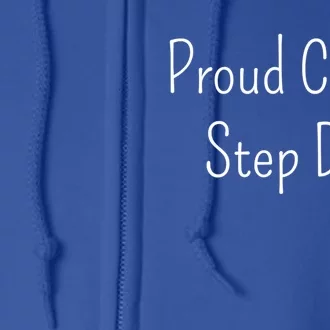 Proud Cheer Step Dad Gift Full Zip Hoodie