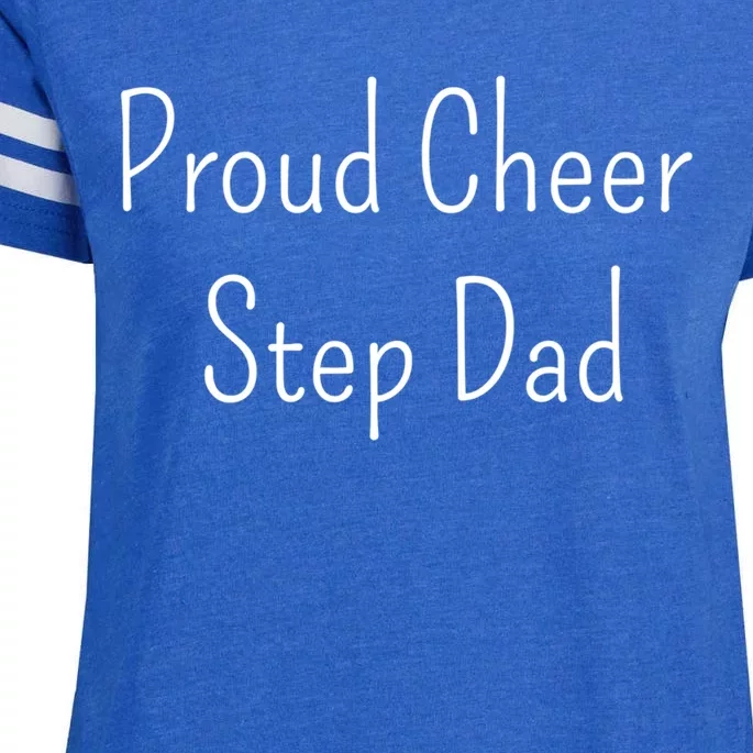 Proud Cheer Step Dad Gift Enza Ladies Jersey Football T-Shirt