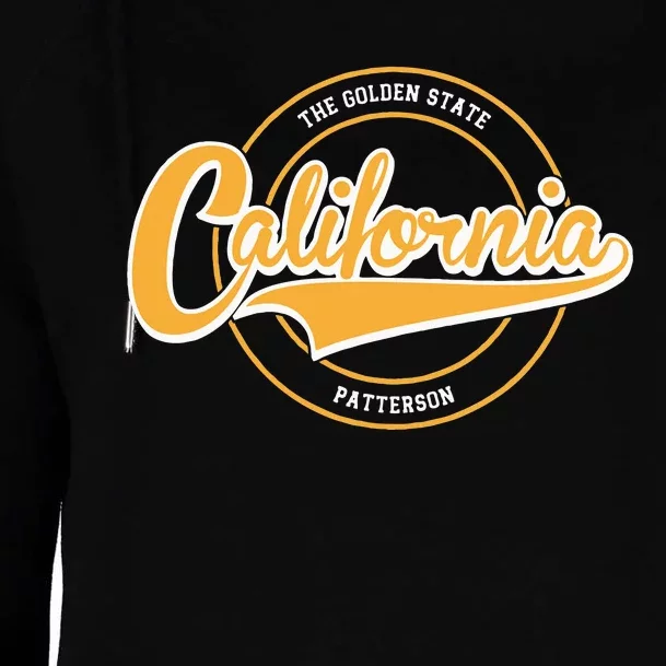 Patterson California State Motto Hometown Womens Funnel Neck Pullover Hood