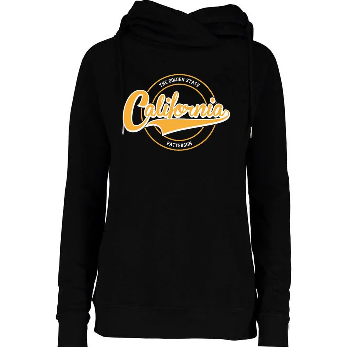 Patterson California State Motto Hometown Womens Funnel Neck Pullover Hood