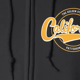 Patterson California State Motto Hometown Full Zip Hoodie