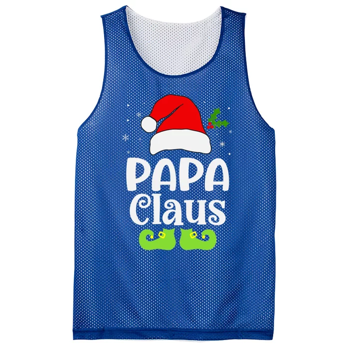 Papa Claus Santa Christmas Matching Family Pajama Gift Mesh Reversible Basketball Jersey Tank