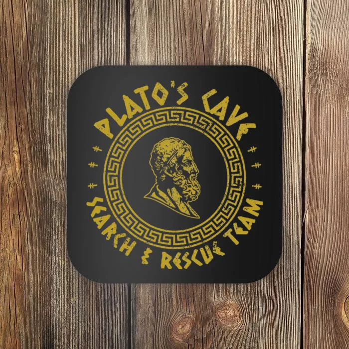 PlatoS Cave Search And Rescue Teams Funny Philosophy Coaster