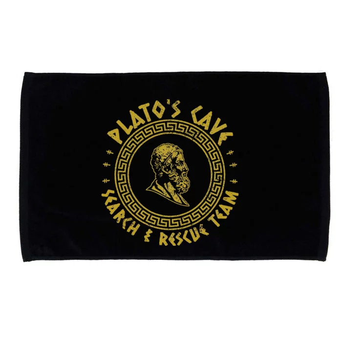 PlatoS Cave Search And Rescue Teams Funny Philosophy Microfiber Hand Towel