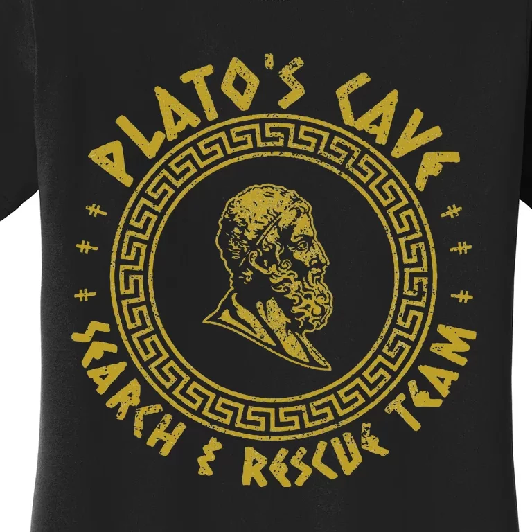 PlatoS Cave Search And Rescue Teams Funny Philosophy Women's T-Shirt