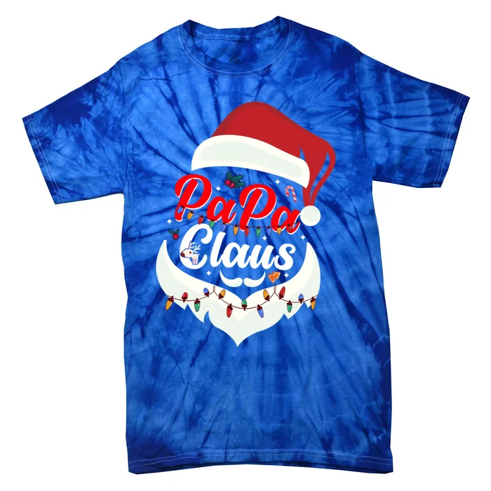 Papa Claus Santa Funny Christmas Family Gift Tie-Dye T-Shirt