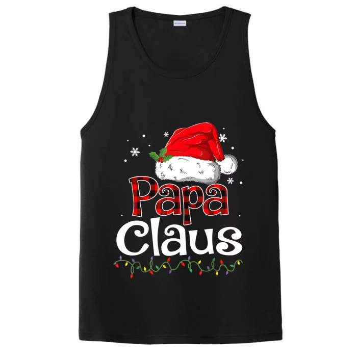 Papa Claus Santa Funny Christmas Pajama Matching Family Great Gift Performance Tank