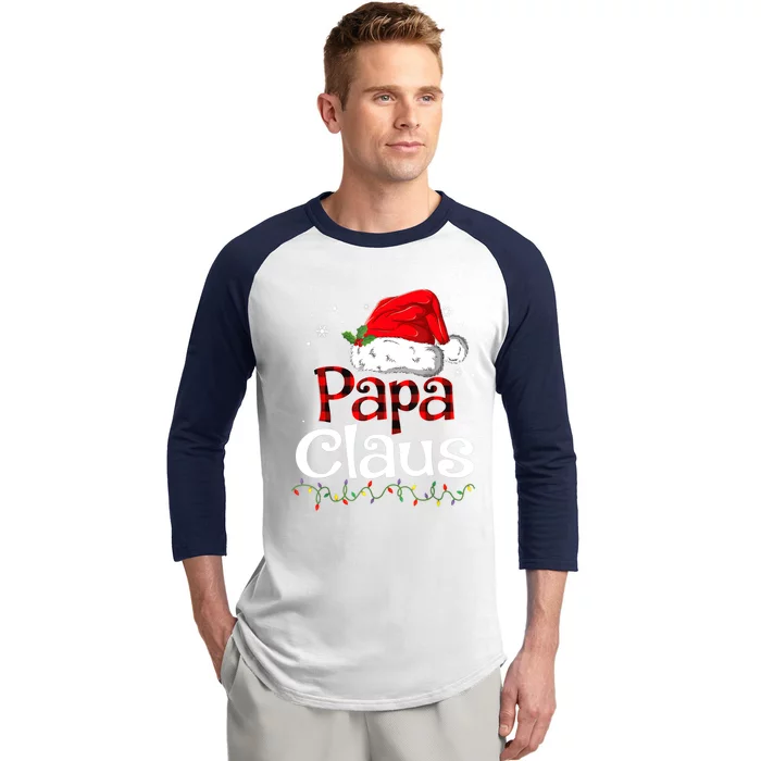 Papa Claus Santa Funny Christmas Pajama Matching Family Great Gift Baseball Sleeve Shirt