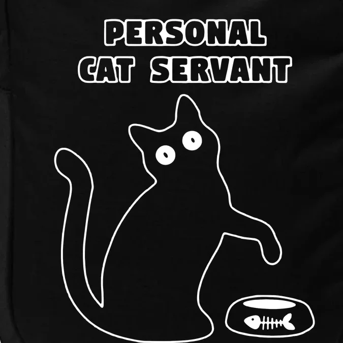 Personal Cat Servant Funny Black Cat Lover Gift Impact Tech Backpack