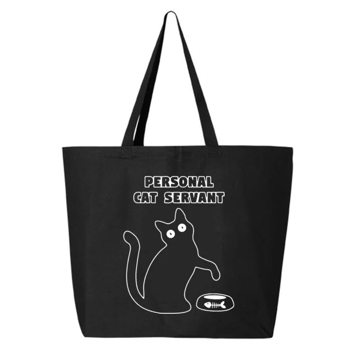 Personal Cat Servant Funny Black Cat Lover Gift 25L Jumbo Tote