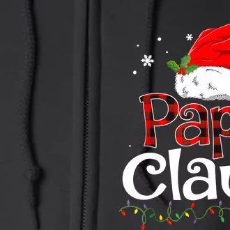 Papa Claus Santa Funny Christmas Pajama Matching Family Full Zip Hoodie