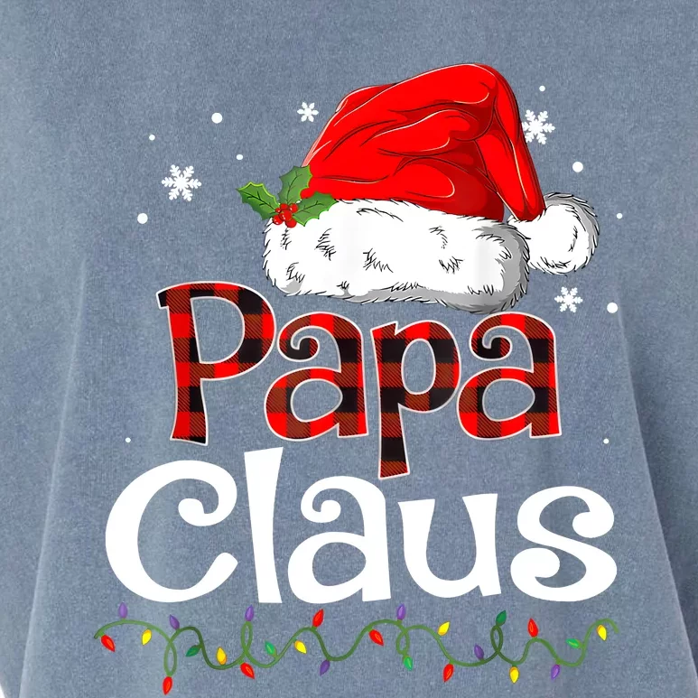 Papa Claus Santa Funny Christmas Pajama Matching Family Garment-Dyed Women's Muscle Tee