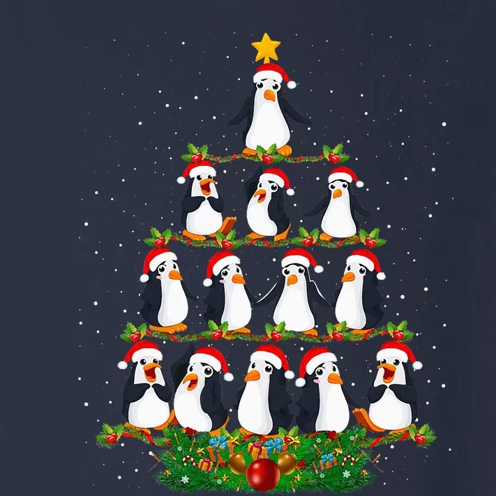 Penguin Christmas Tree Funny Penguin Lover Xmas Toddler Long Sleeve Shirt