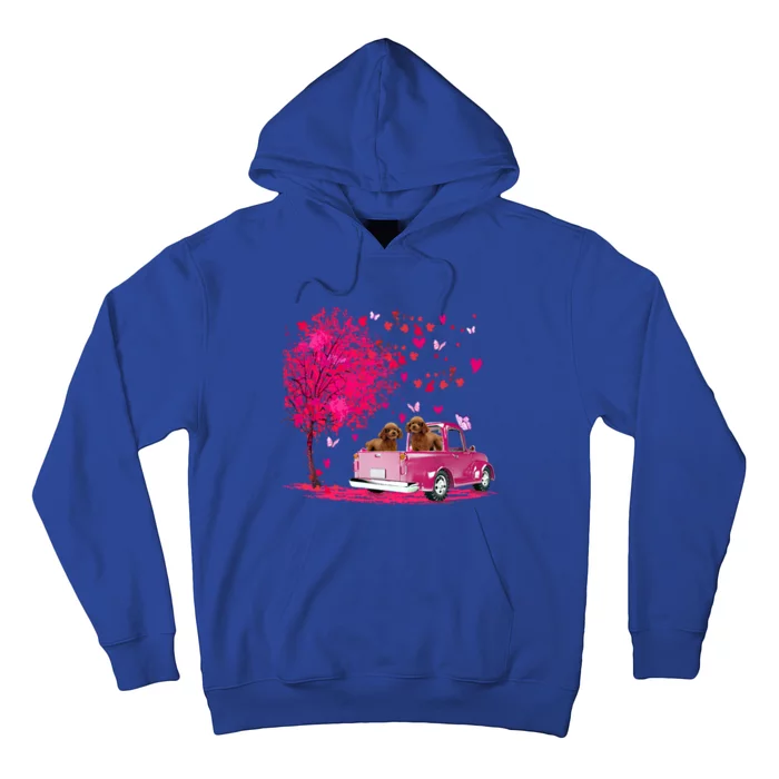 Poodle Couple Truck Happy Valentine's Day Funny Gift Hoodie