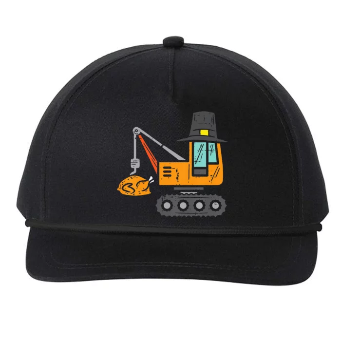 Pilgrim Crane Turkey Thanksgiving Truck Snapback Five-Panel Rope Hat