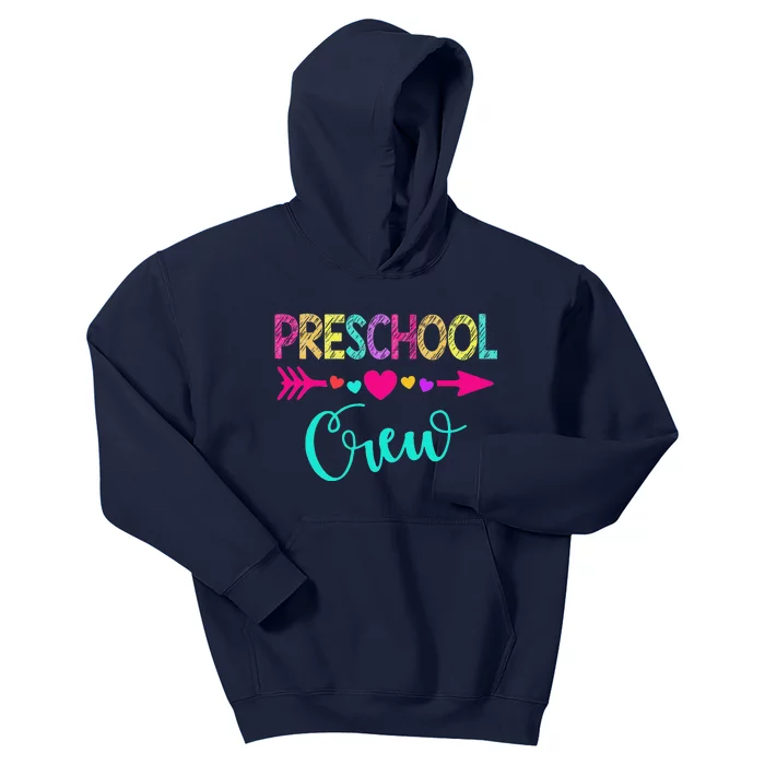 Preschool Crew Teacher 1st Day Of School Kids Hoodie