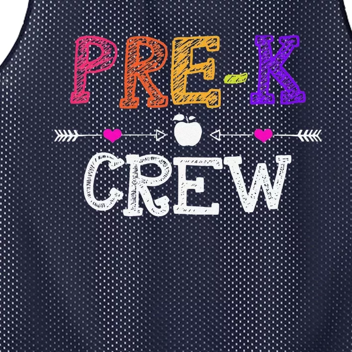 Prek Crew Teacher Funny First Day Of School Gift Mesh Reversible Basketball Jersey Tank