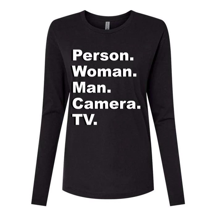 Person Camera Tv Trump Biden 2020 Gift Womens Cotton Relaxed Long Sleeve T-Shirt