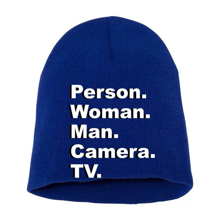 Person Camera Tv Trump Biden 2020 Gift Short Acrylic Beanie