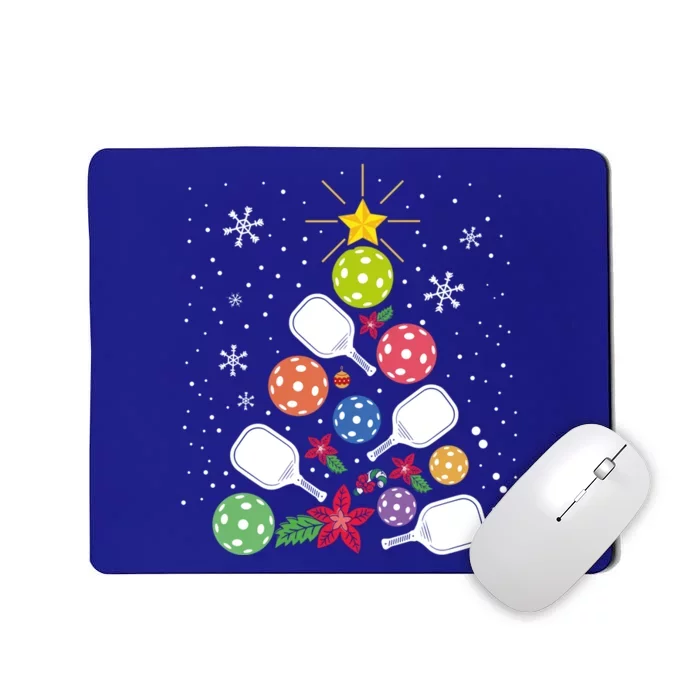 Pickleball Christmas Tree Santa Pickleball Xmas Lights Cute Gift Mousepad