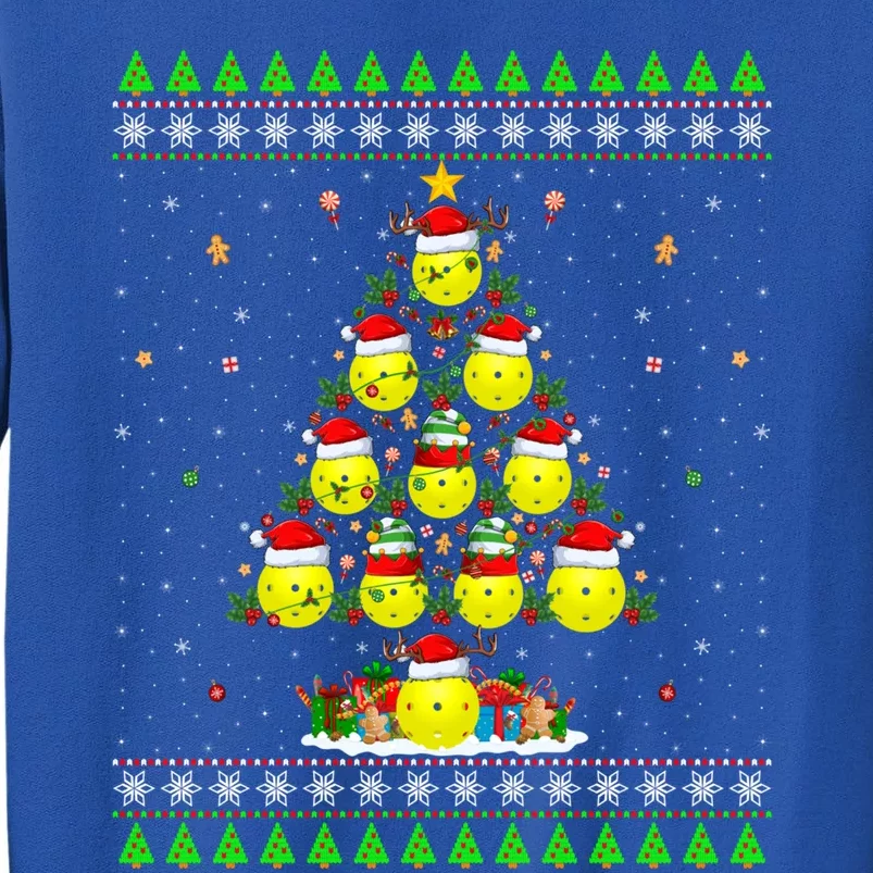 Pickleball Christmas Tree Ugly Sweater Santa Pickleball Xmas Gift Sweatshirt