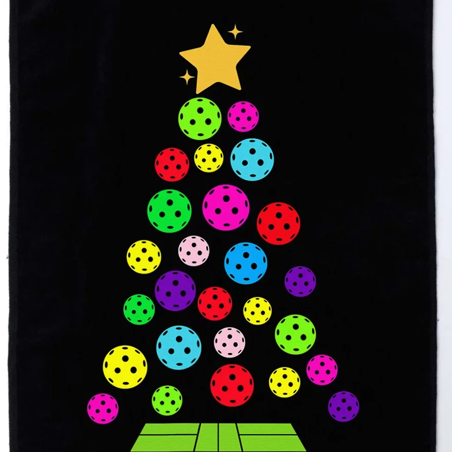 Pickleball Christmas Tree Santa Pickleball X Mas Lights Platinum Collection Golf Towel