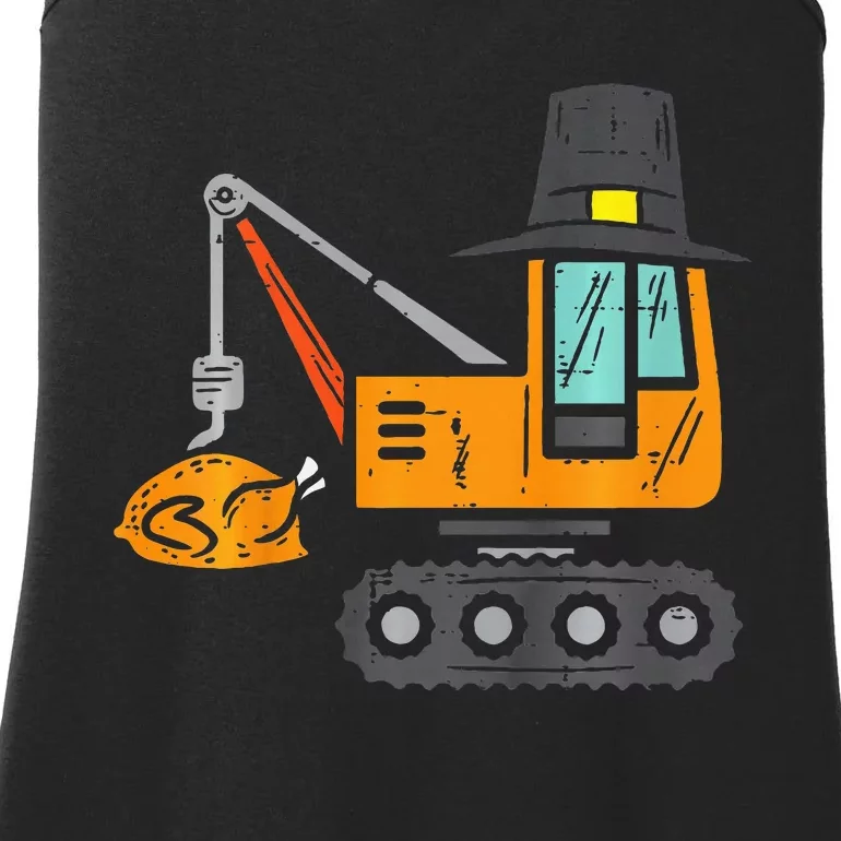 Pilgrim Crane Turkey Thanksgiving Truck Ladies Essential Tank