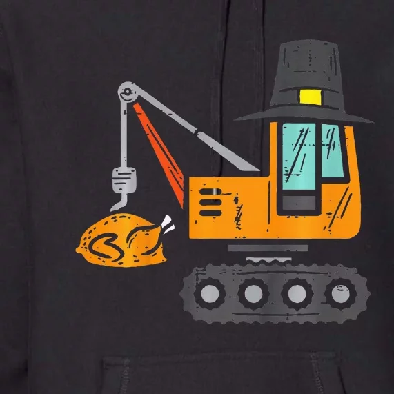 Pilgrim Crane Turkey Thanksgiving Truck Premium Hoodie