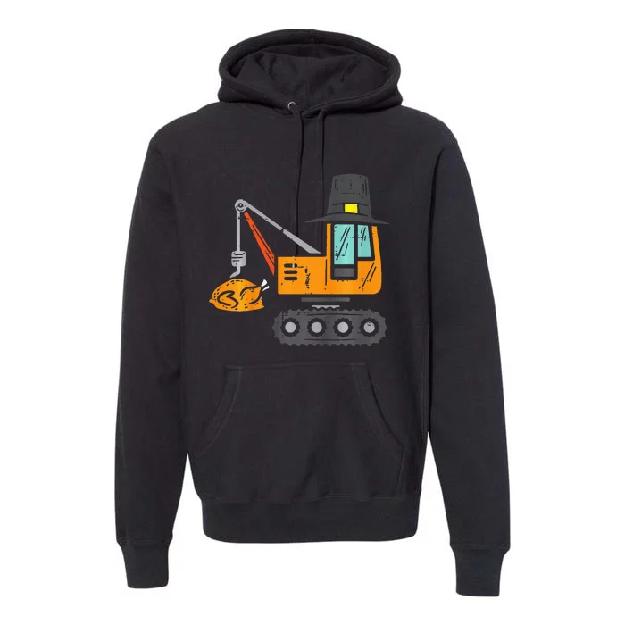 Pilgrim Crane Turkey Thanksgiving Truck Premium Hoodie