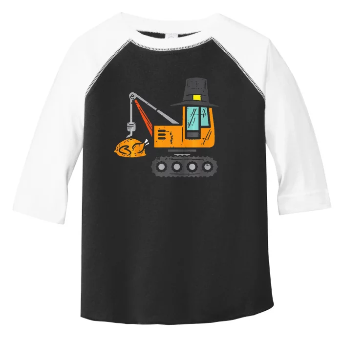 Pilgrim Crane Turkey Thanksgiving Truck Toddler Fine Jersey T-Shirt